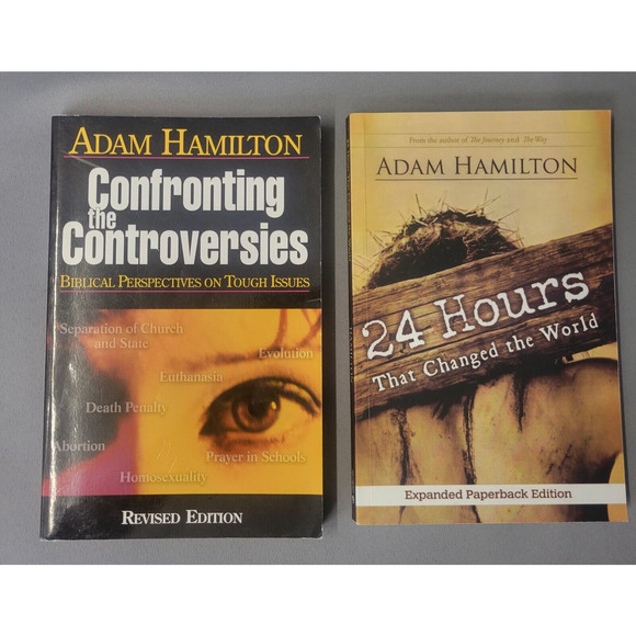Adam Hamilton Books Lot of 2 Paperback 24 Hours Confronting the Controversies - Picture 1 of 16